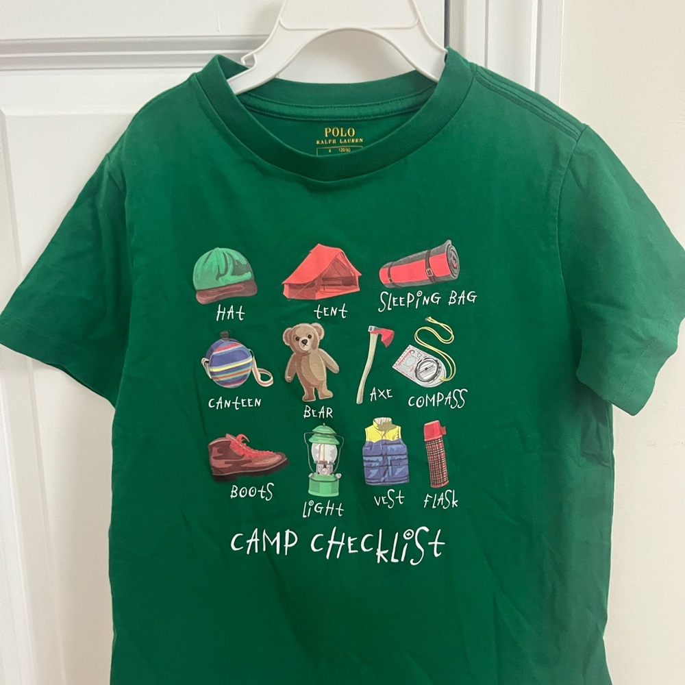 Polo by Ralph Lauren Kids Green Camp Checklist Tee